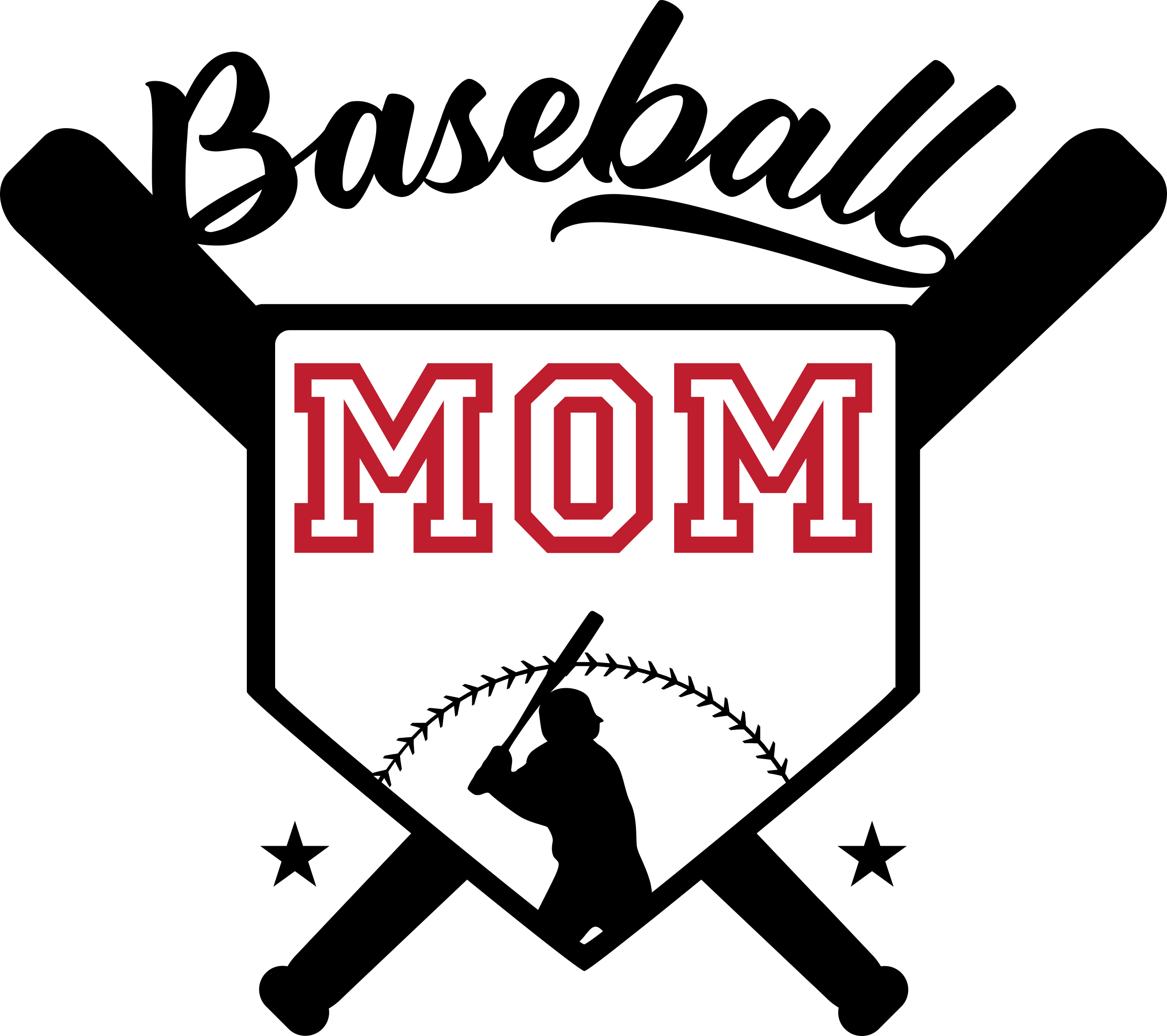 Baseball Mom 1 Line Tracing Svg Vector Free Vectors